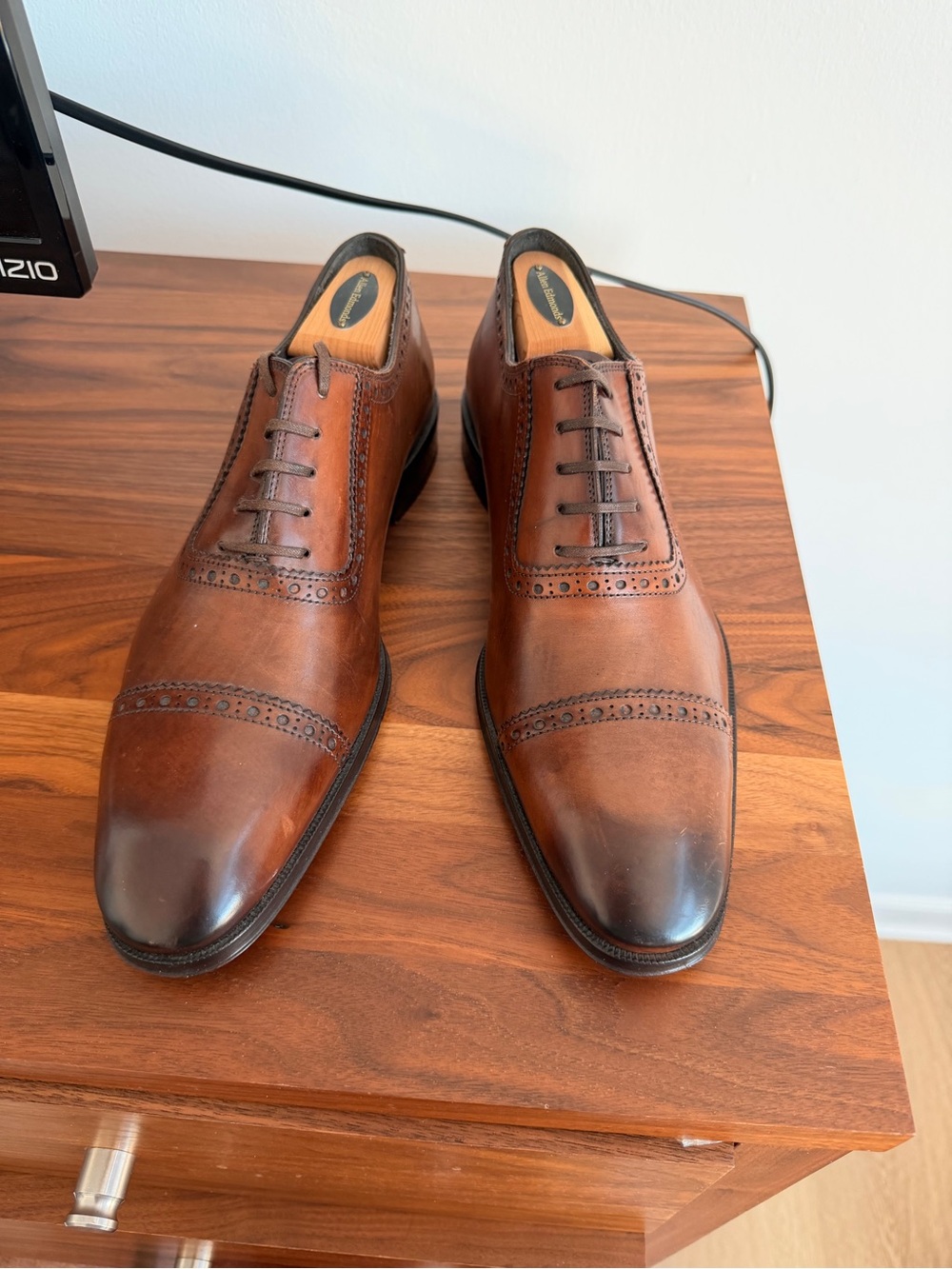Men's Cap-Toe Leather Oxfords - Classic Dress Shoes, brand Too Boot New York